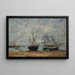 Portrieux port przy niskiej wodzie - Eugène Boudin — oprawiony obraz na ścianie