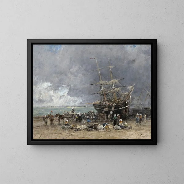 Powrót do Terre-Neuvier - Eugène Boudin — oprawiony obraz na ścianie