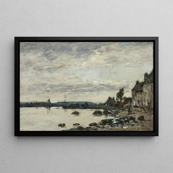 Rivage breton - Eugène Boudin — oprawiony obraz na ścianie