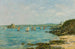 Rivage Douarnenez statki rybackie w zatoce - Eugène Boudin — widok dzieła