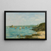 Rivage Douarnenez statki rybackie w zatoce - Eugène Boudin — oprawiony obraz na ścianie