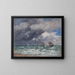 Żaglowce w pobliżu Trouville - Eugène Boudin — oprawiony obraz na ścianie