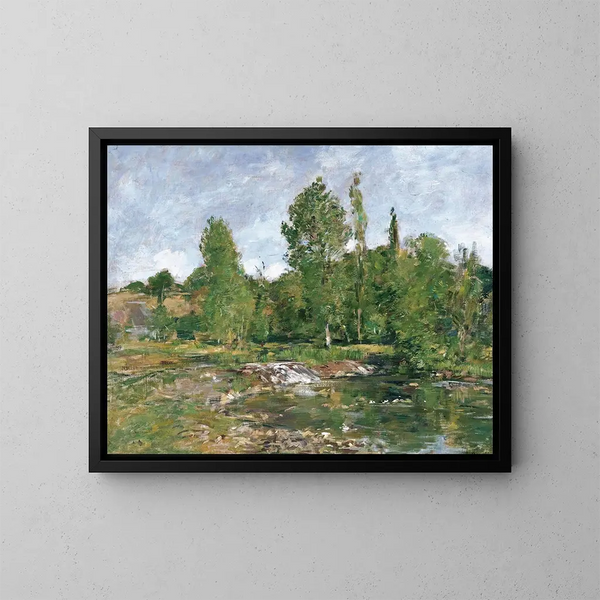 Saint-Cénery et l'étang - Eugène Boudin — oprawiony obraz na ścianie