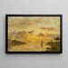 Saint-Valery-sur-Somme, ujście rzeki Somme - Eugène Boudin — oprawiony obraz na ścianie