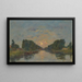 Saint-Valery-sur-Somme, efekt księżyca na kanał - Eugène Boudin — oprawiony obraz na ścianie