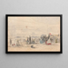 Scena plażowa Deauville - Eugène Boudin — oprawiony obraz na ścianie