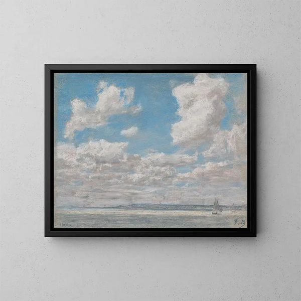 morski z otwartym niebem - Eugène Boudin — oprawiony obraz na ścianie