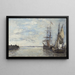 Wyjście z portu - Eugène Boudin — oprawiony obraz na ścianie