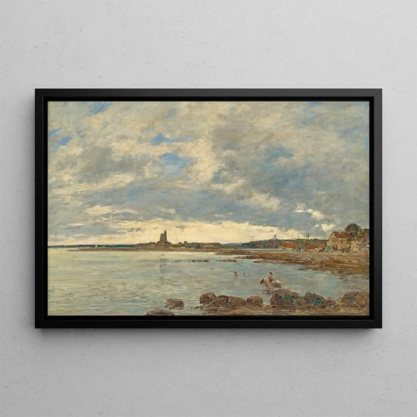 Saint-Vaast-la-Hougue - Eugène Boudin — oprawiony obraz na ścianie