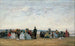 La Plage près de Trouville - Eugène Boudin — widok dzieła