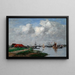 Rzeka Schelde w Antwerpii - Eugène Boudin — oprawiony obraz na ścianie