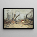 Łodzie rybackie - Eugène Boudin — oprawiony obraz na ścianie