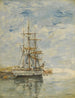 Trójmasztowiec na kotwicy - Eugène Boudin — widok dzieła