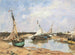Łodzie w Trouville między molo - Eugène Boudin — widok dzieła