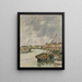 Trouville, port, odpływ - Eugène Boudin — oprawiony obraz na ścianie