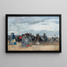 Trouville scena plażowa (konflikt przypadków) - Eugène Boudin — oprawiony obraz na ścianie