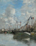 Trouville, zatopione łodzie - Eugène Boudin — widok dzieła