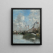 Trouville, zatopione łodzie - Eugène Boudin — oprawiony obraz na ścianie