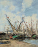 Trouville, port, wywrotki żaglowe - Eugène Boudin — widok dzieła