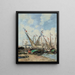 Trouville, port, wywrotki żaglowe - Eugène Boudin — oprawiony obraz na ścianie