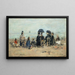 Trouville, scena plażowa - Eugène Boudin — oprawiony obraz na ścianie