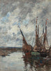Trouville żaglowce osiadłe - Eugène Boudin — widok dzieła