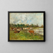 Krów na pastwisku - Eugène Boudin — oprawiony obraz na ścianie