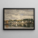 Wioska nad rzeką - Eugène Boudin — oprawiony obraz na ścianie