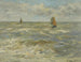 Żaglowce na morzu - Eugène Boudin — widok dzieła