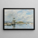 Widok na port w Antibes, nabrzeże rano - Eugène Boudin — oprawiony obraz na ścianie