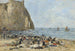 Lavandières sur la Plage d'Étretat - Eugène Boudin — widok dzieła
