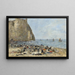 Lavandières sur la Plage d'Étretat - Eugène Boudin — oprawiony obraz na ścianie