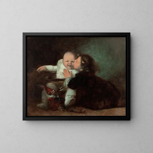 Le Baiser - Eugène Carrière — oprawiony obraz na ścianie