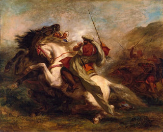 Eugne Delacroix - Collision of Moorish Horsemen.webp