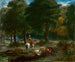 Greccy jeźdźcy odpoczywający w lesie - Eugène Delacroix — widok dzieła