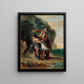 Selim i Zuleika - Eugène Delacroix — oprawiony obraz na ścianie