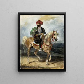 Le Cavalier turc - Eugène Delacroix — oprawiony obraz na ścianie