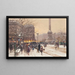 Figures dans la neige, place de la Concorde, Paryż - Eugène Galien-Laloue — oprawiony obraz na ścianie