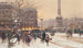 Figures dans la neige, place de la Concorde, Paryż - Eugène Galien-Laloue — widok dzieła