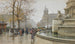 Fontanna Palmera, plac Châtelet - Eugène Galien-Laloue — widok dzieła