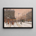 Le Grand Boulevard sous la neige - Eugène Galien-Laloue — oprawiony obraz na ścianie