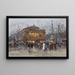 Teatr Châtelet, Paryż - Eugène Galien-Laloue — oprawiony obraz na ścianie