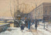 Brzegi Sekwany w pobliżu Châtelet - Eugène Galien-Laloue — widok dzieła