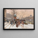 Quai de la Mégisserie pod śniegiem - Eugène Galien-Laloue — oprawiony obraz na ścianie
