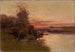 Rzeka o zachodzie słońca - Eugène Galien-Laloue — widok dzieła