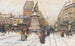 La place de Clichy sous la neige, Paryż - Eugène Galien-Laloue — widok dzieła