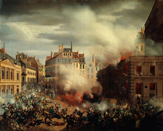 Eugne Henri Adolphe Hagnauer - Incendie du chteau deau place du PalaisRoyal le 24 fvrier 1848.webp