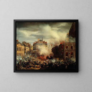 Eugne Henri Adolphe Hagnauer - Incendie du chteau deau place du PalaisRoyal le 24 fvrier 1848.webp