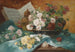 Martwa natura z różami w misie - Eugène Henri Cauchois — widok dzieła