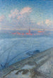Miasto o zachodzie słońca - Eugène Jansson — widok dzieła